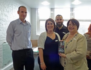 Tim (here this week on work experience), Nicola from Waterstone's Redhill, Jayson from Waterstone's