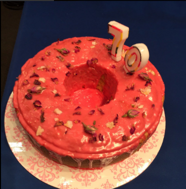 Anniversary cake care of Nadiya Hussain