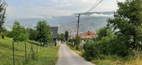 Photograph of the start of the road to Visegrad from Sarajevo