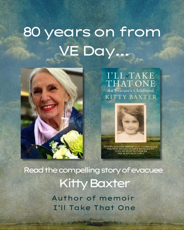 To commemorate eighty years since VE Day, we are highlighting Kitty Baxter's compelling memoir I'll Take That One: An Evacuee's Childhood. Kitty recently featured in the BBC documentary, We Were There, available on BBC iPlayer. 

Get your copy of I'll Take That One with £2 off from our website via the link in our bio. 

Kitty Baxter was born in London in 1930, the daughter of a road sweeper and a cleaner and one of five children. On her ninth birthday, as the shadow of war loomed ever closer, Kitty became one of thousands of children evacuated to the countryside. This would be the first of three times that she was rehoused far from home over the course of the war. Kitty recalls the gruelling years she was cut off from her parents, her experiences living with strangers’ families in environments radically different to working-class London and how she navigated joyful moments and times of struggle and loss.

One of the last generation of women from this era, Kitty’s voice remains as whip-smart as her irrepressible nine-year-old self who triumphed over the adversity of a most unusual childhood.