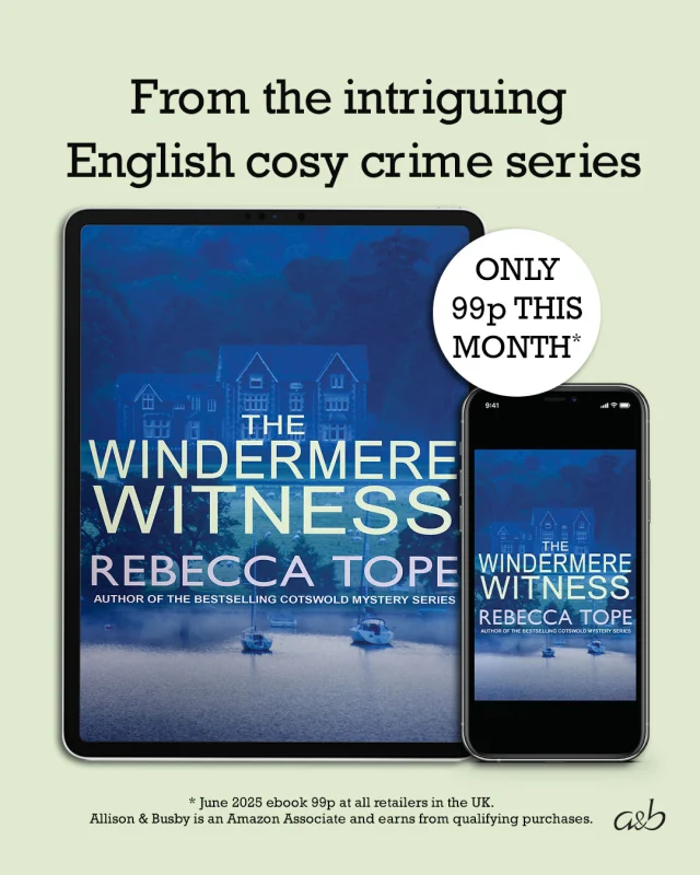 'Rich in psychological insight… Tope is particularly skilled in creating interesting and unique characters' Deadly Pleasures

The Windermere Witness by Rebecca Tope is the first in the intriguing Lake District cosy crime series and is our June eBook of the Month - just 99p right now. 

Get your copy here via the link in our bio.

Following a personal tragedy, florist Persimmon 'Simmy' Brown has moved to the beautiful region of the Lake District to be nearer her charismatic parents. Things are going well, with her latest flower arrangements praised and Simmy content to lose herself in her work. But the peace she has found is shattered when, at the wedding of a millionaire's daughter, the bride's brother is found brutally murdered in the lake. As the florist of the wedding and one of the last people to talk to Mark Baxter alive, Simmy gradually becomes involved with the grief-ridden and angry relatives. All seem to have their fair share of secrets and scandals - an uncaring mother, a cheating father, and a husband twenty-five years older than his bride. When events take another sinister turn, Simmy becomes a prime witness and finds herself at the heart of a murder investigation. The chief suspects are the groom and his closely knit band of bachelor friends. They are all intimidating, volatile and secretive - but which one is a killer?