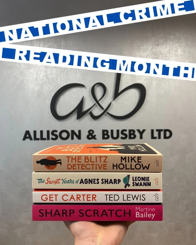 To celebrate National Crime Reading Month, we are shaking things up for our Books of the Month, offering you quite the hit list. Make sure to check out our website via the link in our bio to enjoy £2 off.

📘The Blitz Detective by Mike Hollow
📘The Sunset Years of Agnes Sharp by @_leonieswann 
📘Get Carter by Ted Lewis
📘Sharp Scratch by @martinebaileywriter