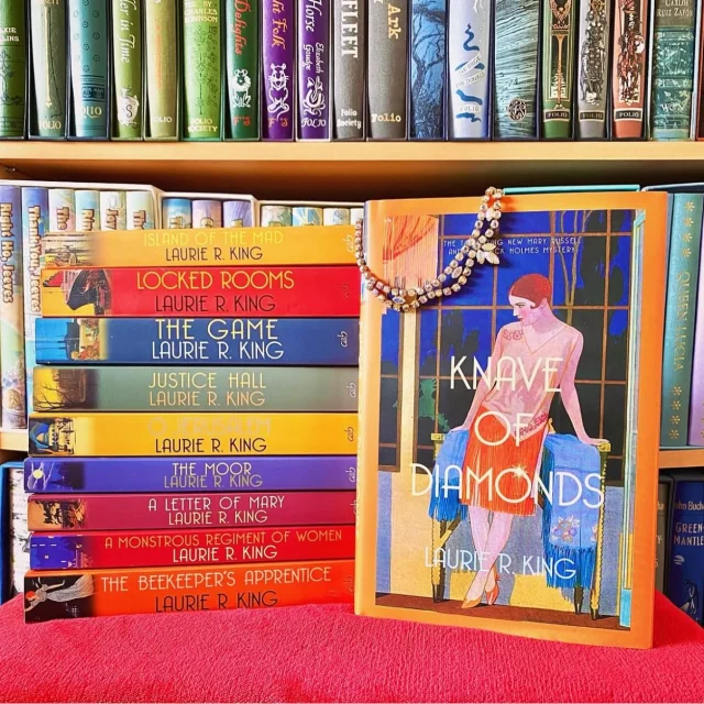 Thanks to all the bloggers who reviewed Knave of Diamonds by @laurierking 

Here are some of our favourites:
@life_of_reilly_76 
@karenkisreading
@lyndas_bookreviews 
@easthullpete

Knave of Diamonds is out now and available on our website via the link in our bio.
 
When Mary Russell was a child, she adored her Uncle Jake, the black sheep of the family. But she hasn’t heard from him in many years, until he presents himself at her door with an abundance of problems for his clever niece to deal with. Not the least of which is the reason the family rejected him in the first place: his involvement in the infamous disappearance of the Irish Crown Jewels from Dublin Castle in 1907.

It was a theft that shook a government, enraged a King and threatened the establishment. Juggling conflicting loyalties and international secrets, Russell is entangled in the web of a case that not even the great Sherlock Holmes could solve.