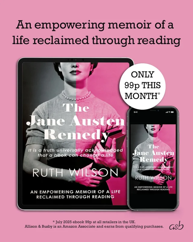 It is a truth universally acknowledged that a book can change a life
 
We are celebrating the 250th Anniversary of the birth of Jane Austen with The Jane Austen Remedy by Ruth Wilson as our July eBook of the month – just 99p right now!
 
Get your copy via the link in our bio.
 
‘Essential reading for anyone who wants to experience and understand the unique comfort that Austen’s works universally provide.’ NATALIE JENNER
 
Ruth Wilson first encountered Pride and Prejudice in the 1940s and has returned to Jane Austen countless times over the course of a long life. After her sixtieth birthday, she took the radical decision to retreat from her conventional married life and live alone while confronting feelings of loss and unhappiness. As Wilson read between the lines of Austen’s six major novels, she felt herself reclaiming her voice and her sense of self.
 
An uplifting memoir of love, self-acceptance and the curative power of reading, The Jane Austen Remedy is an inspirational account of nine vivid decades, unravelling memories and searching for small truths to help explain the arc of a life that has been both ordinary and extraordinary.